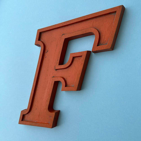 F - 10 Inch Wooden Factory Shop Letter