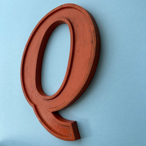 Q - 10 Inch Wooden Factory Shop Letter