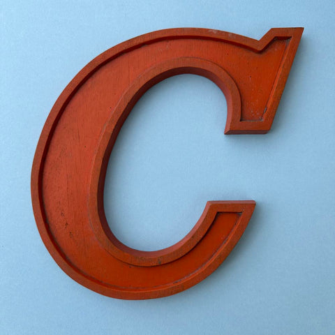 C - 10 Inch Wooden Factory Shop Letter