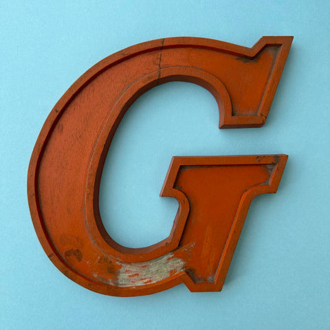 G - 10 Inch Wooden Factory Shop Letter