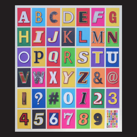 Vintage Letter & Number Postcards - Set 1