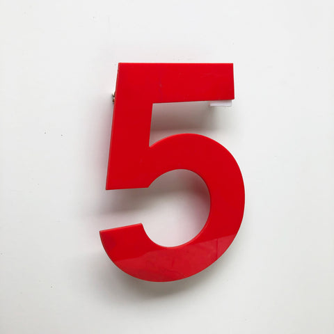 5 - Medium Red Cinema Number Type1
