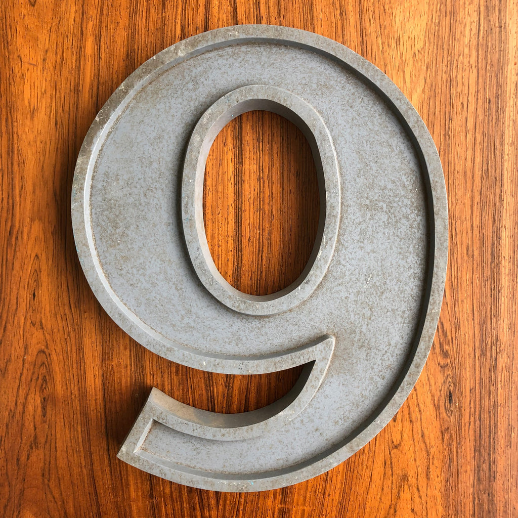 9 or 6 - 12 Inch Silver Letter Metal