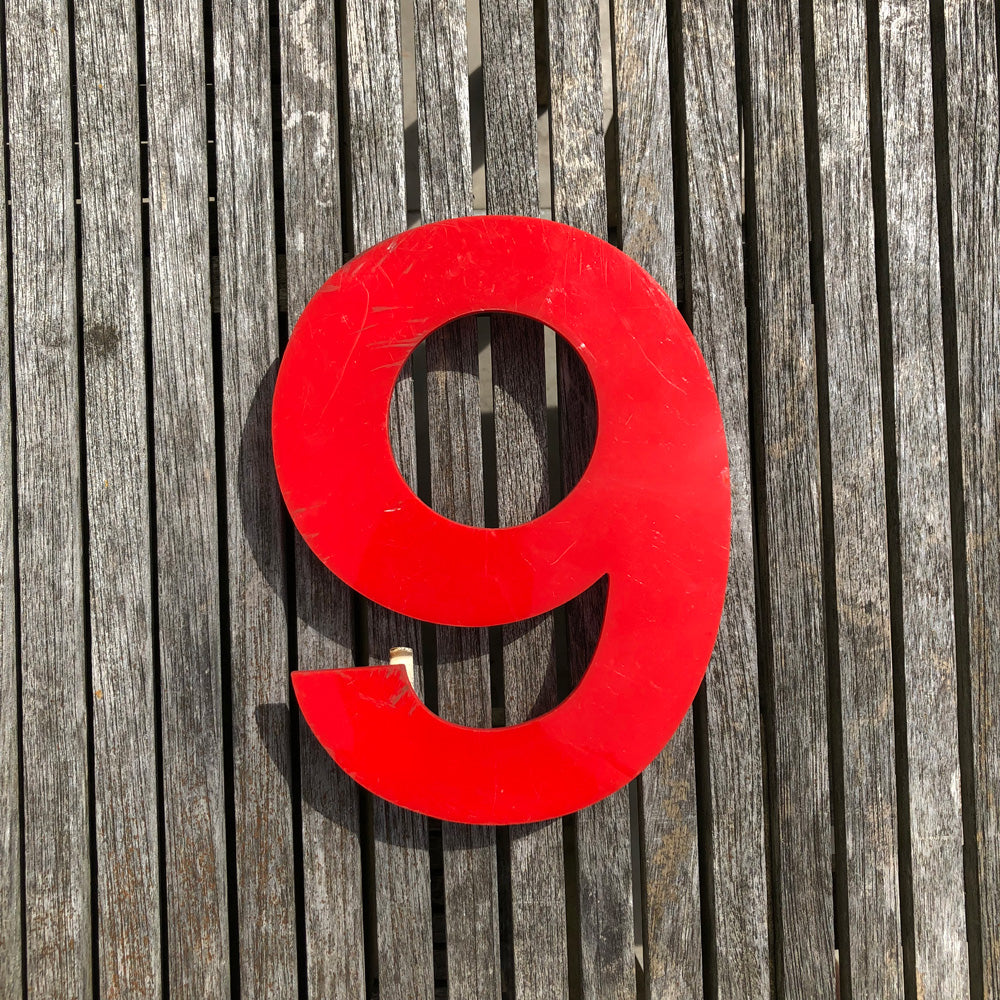 9 - Medium Red Cinema Number Type1