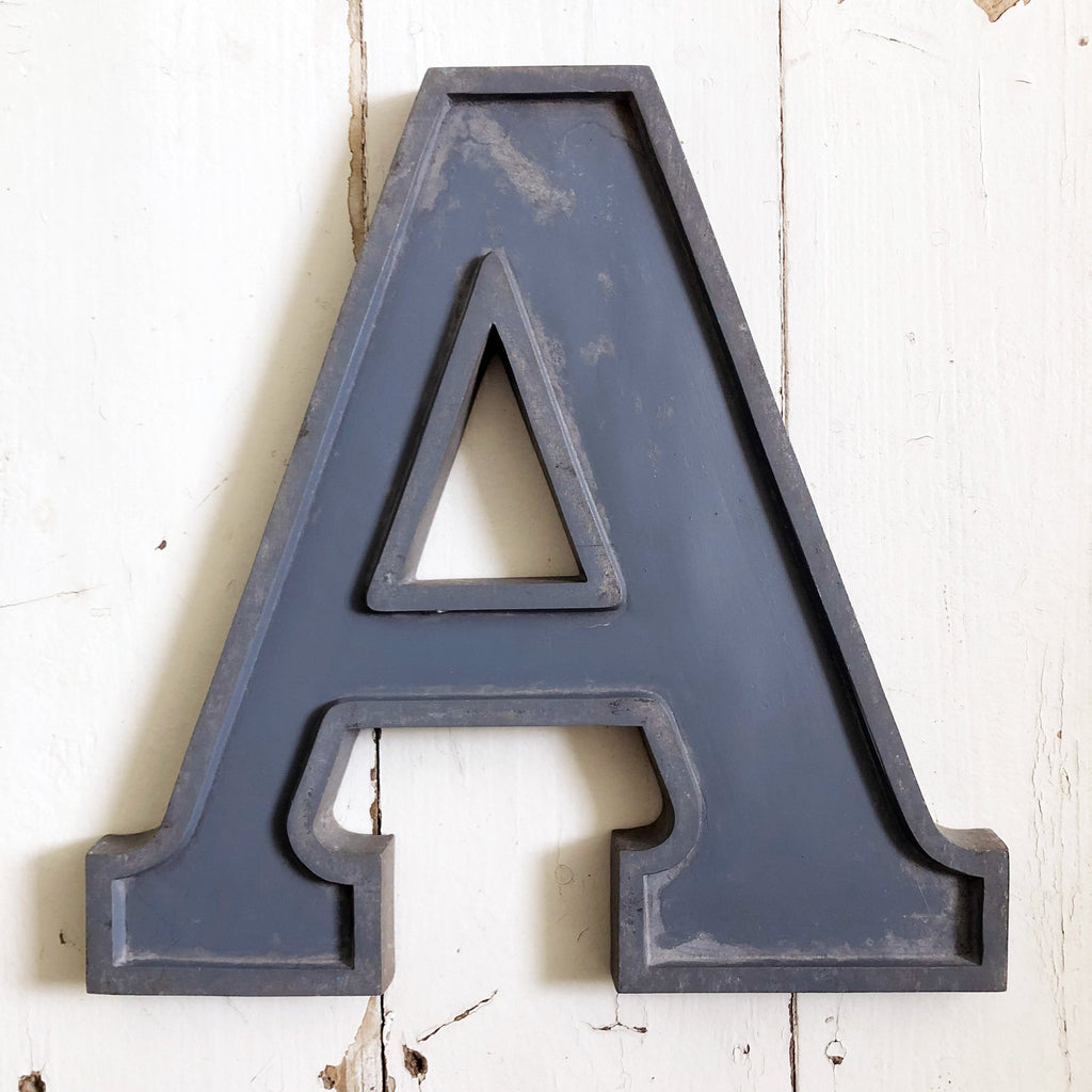 A - 12 Inch Silver Letter Metal