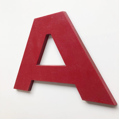 A - Large Letter Solid Perspex