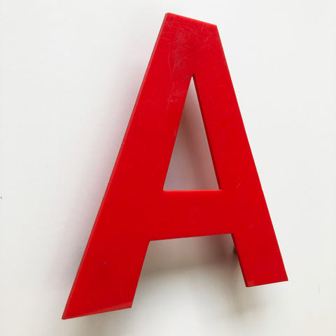 A - Medium Red Cinema Letter Type1