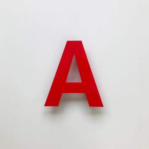 A - Medium Red Cinema Letter Type1