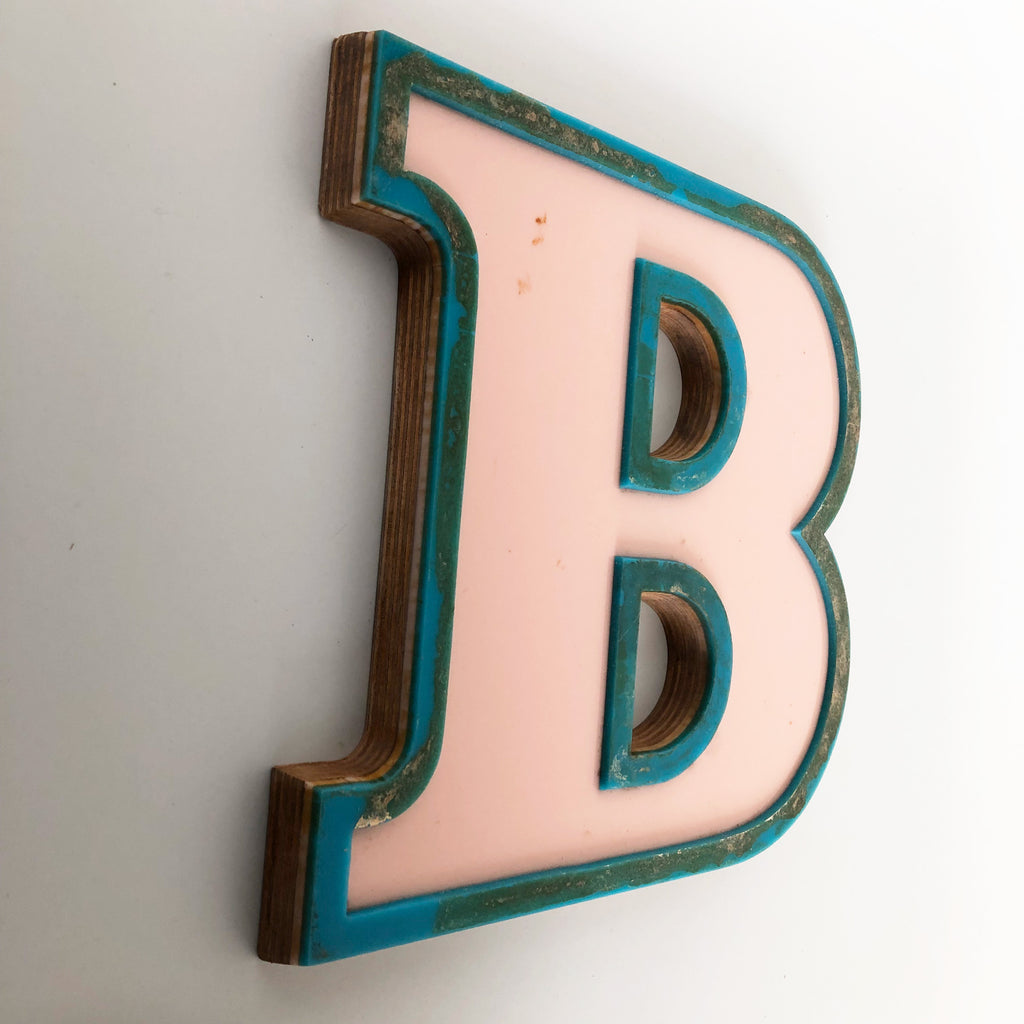 B - Medium Factory Shop Letter Ply Wood & Perspex