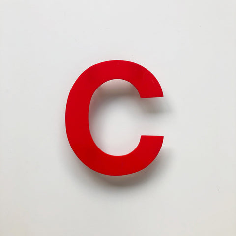 C - Medium Red Cinema Letter Type1