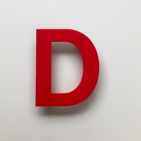 D - Medium Red Cinema Letter Type1