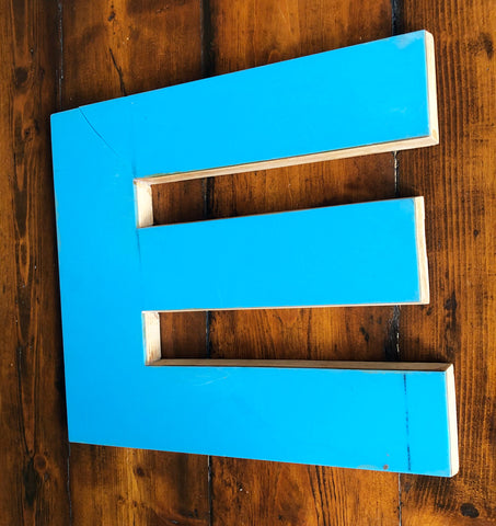E - 12 Inch Letter Ply and Perspex