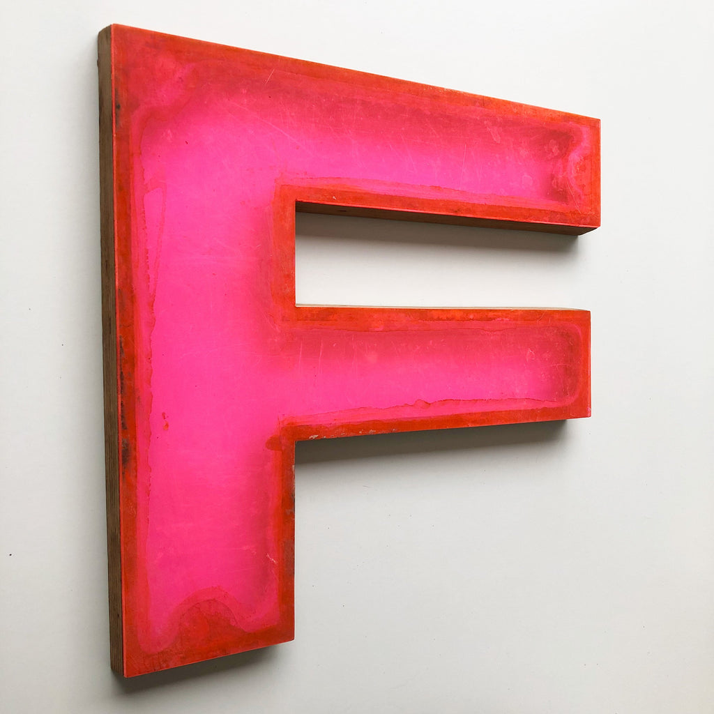 F - 12 Inch Letter Ply and Perspex