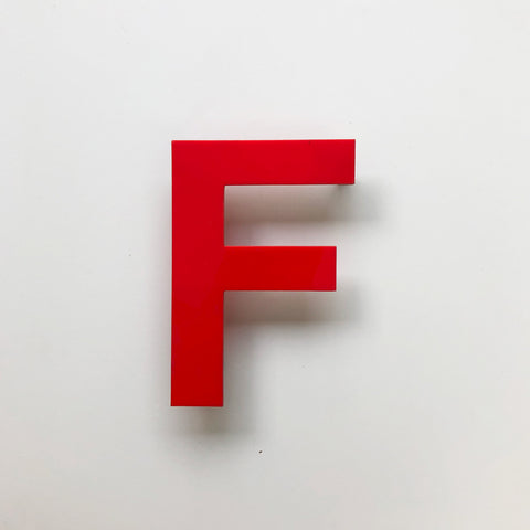 F - Medium Red Cinema Letter Type1