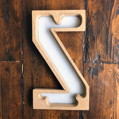 Medium Factory Shop Letter Ply Wood & Perspex