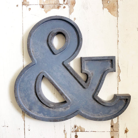 & - 12 Inch Silver Letter Metal