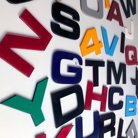 Large Letters and Numbers Solid Perspex