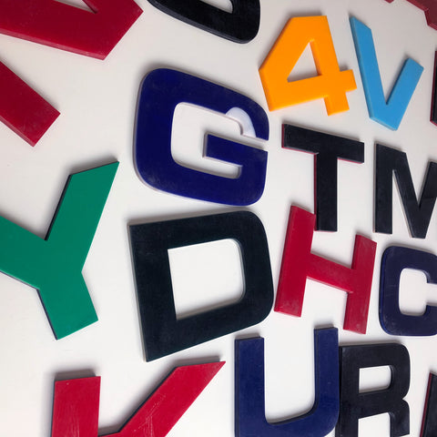 Large Letters and Numbers Solid Perspex