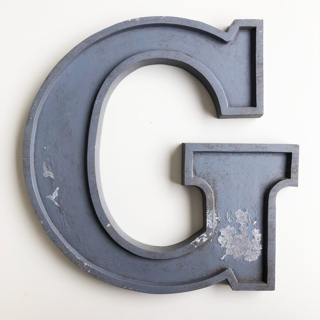 G - 12 Inch Silver Letter Metal