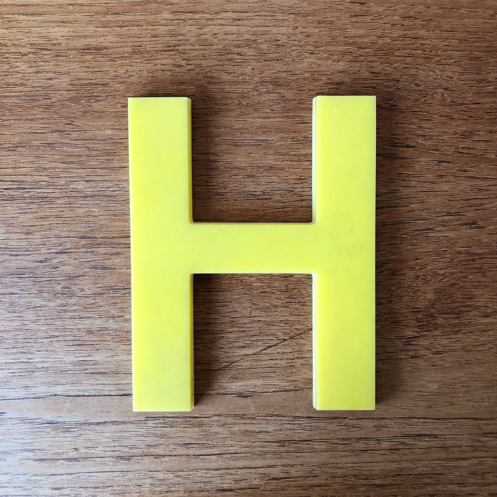 H - 7.5 Inch Perspex Letter