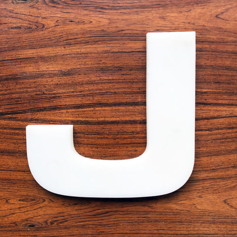J - 9 Inch Letter Solid Perspex