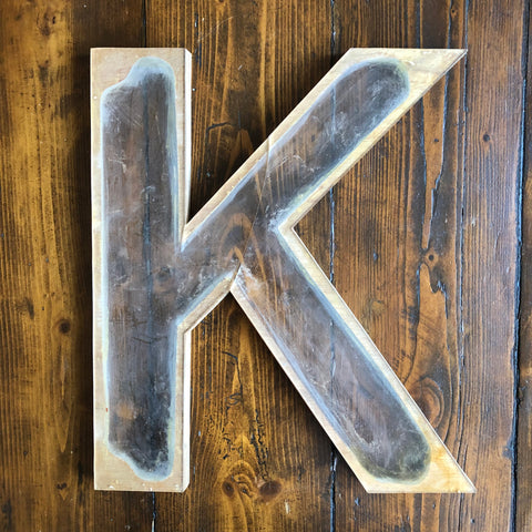 K - Large Factory Shop Letter