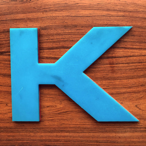 K - Large Letter Solid Perspex
