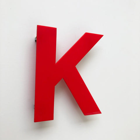 K - Medium Red Cinema Letter Type1