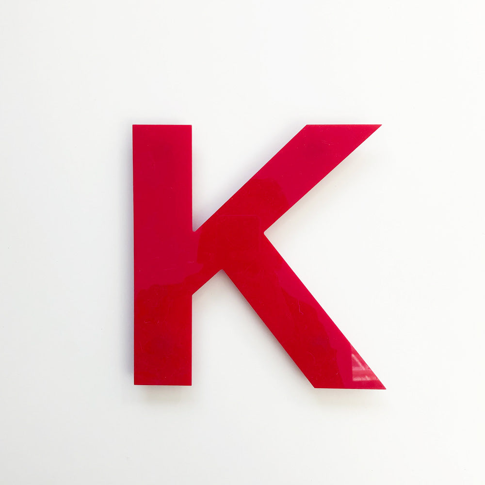 K - Medium Red Cinema Letter Type2