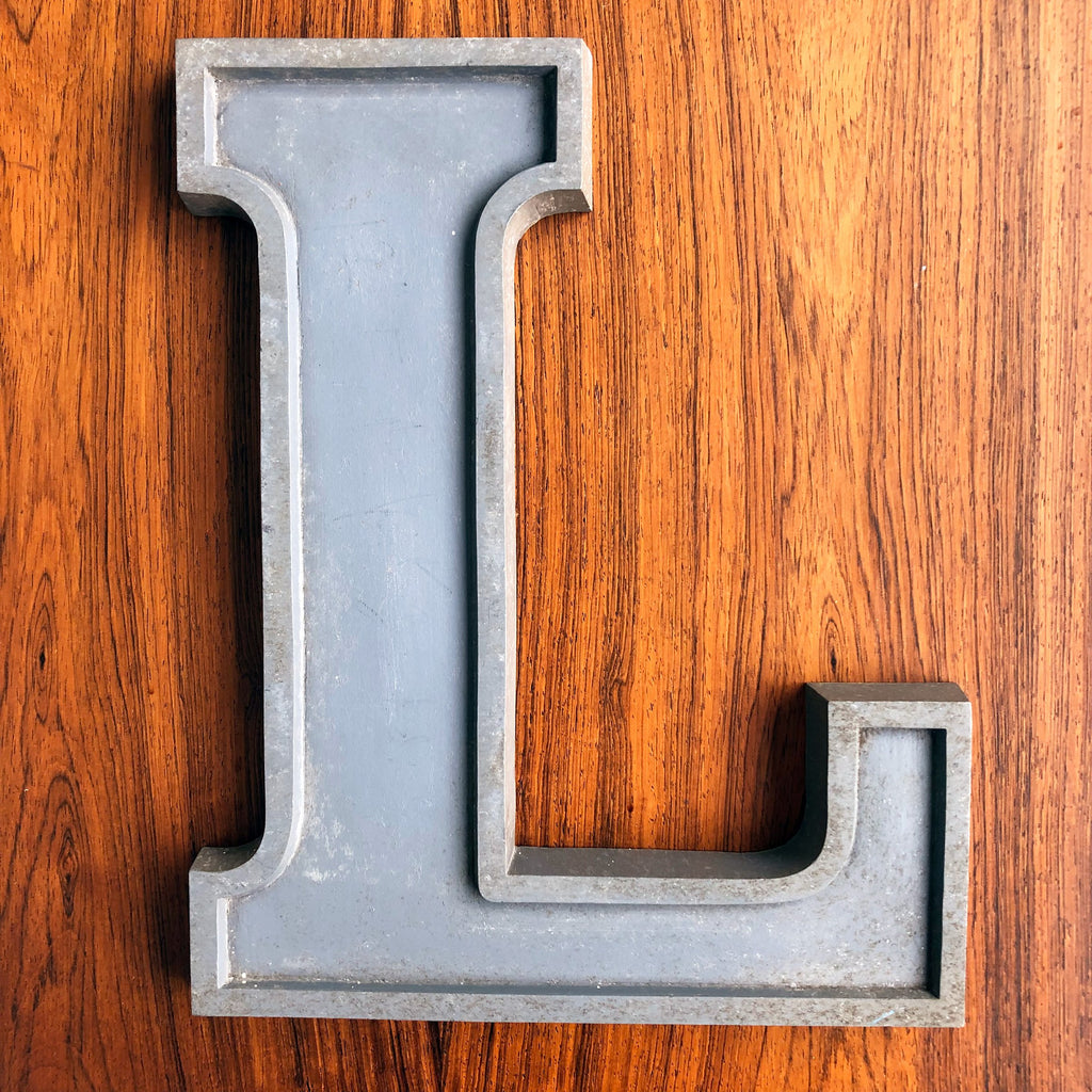 L - 12 Inch Silver Letter Metal