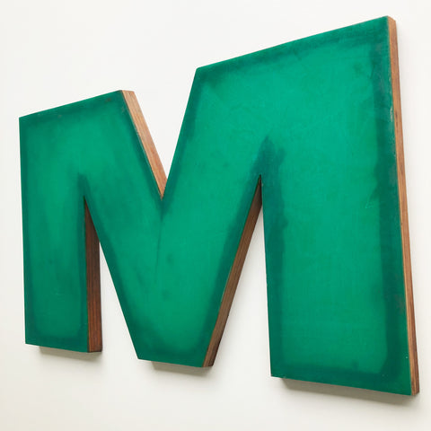 M - 12 Inch Letter Ply and Perspex