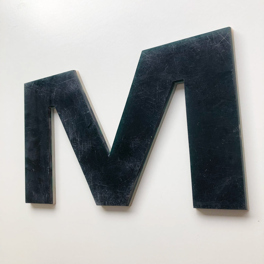 M - 9 Inch Letter Solid Perspex