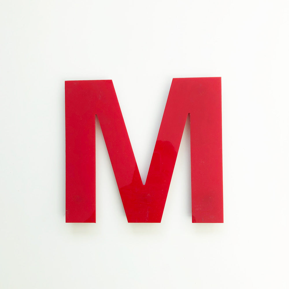 M - Medium Red Cinema Letter Type2