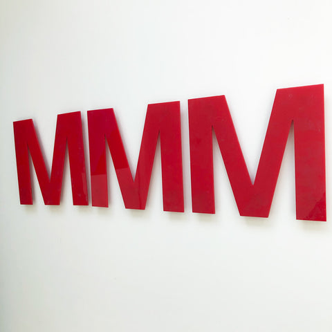 M - Medium Red Cinema Letter Type2