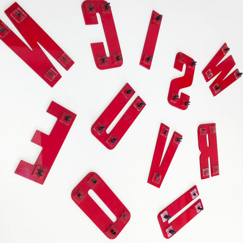 Medium Red Cinema Letters/Numbers Type3