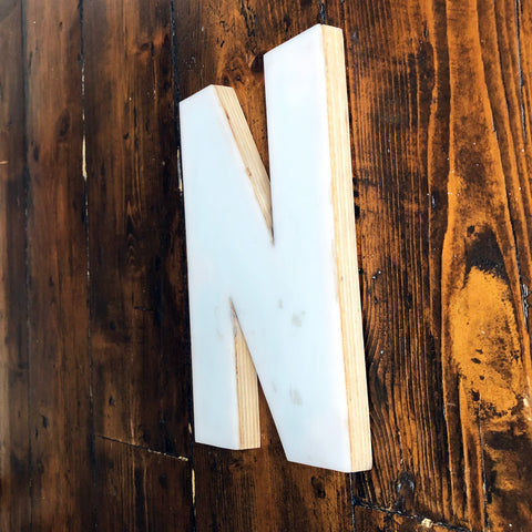 N- Medium Factory Shop Letter Ply Wood & Perspex