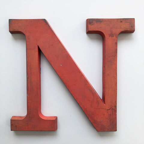 N - 12 Inch Letter Metal