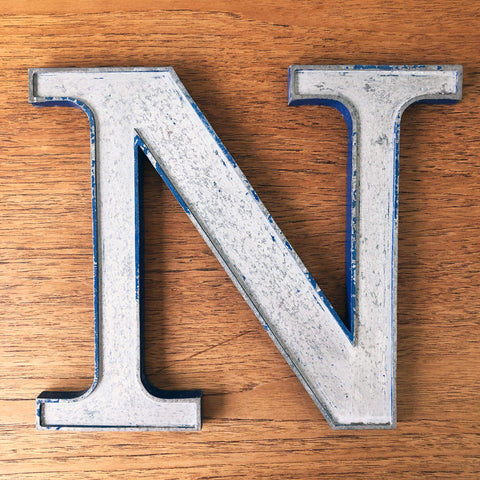 N - 9 Inch Letter Metal