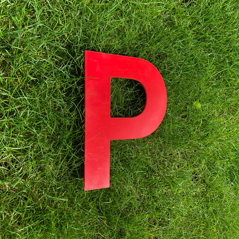P - Medium Red Cinema Letter Type1