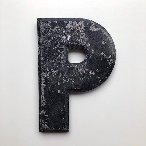 P - 8 Inch American Wagner Cinema Marquee Metal Letter