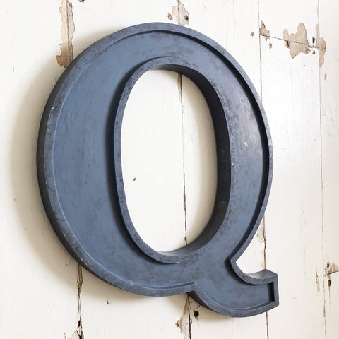 Q - 12 Inch Silver Letter Metal