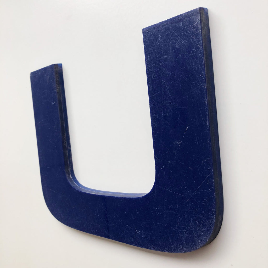 U - 9 Inch Letter Solid Perspex