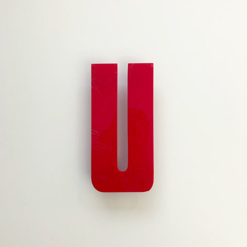 U - Medium Red Cinema Letter Type3