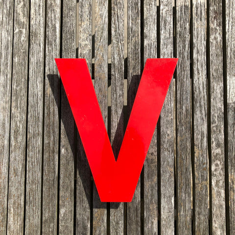V - Medium Red Cinema Letter Type1