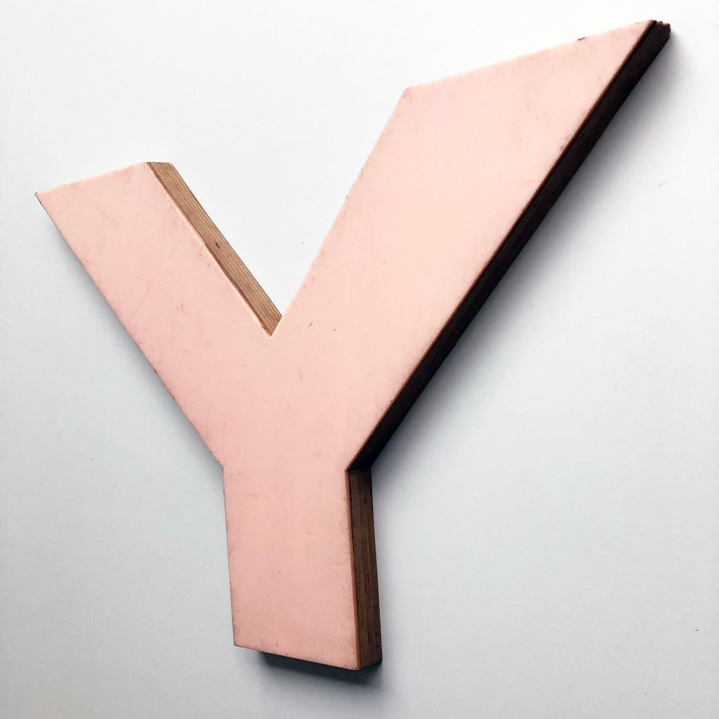 Y - 12 Inch Letter Ply and Perspex