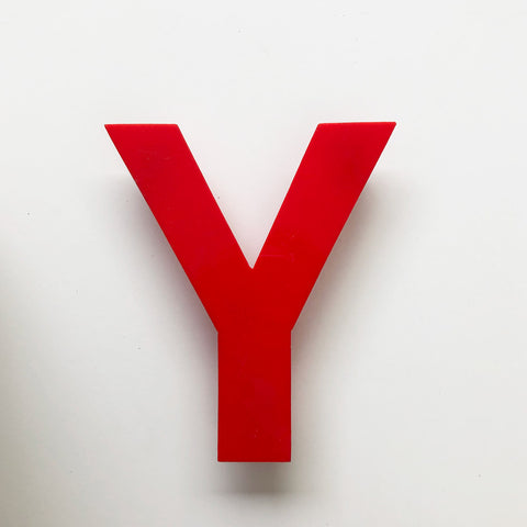 Y - Medium Red Cinema Letter Type1