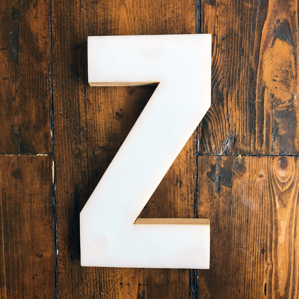 Z - Medium Factory Shop Letter Ply Wood & Perspex