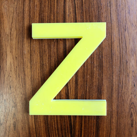 Z - 7.5 Inch Perspex Letter