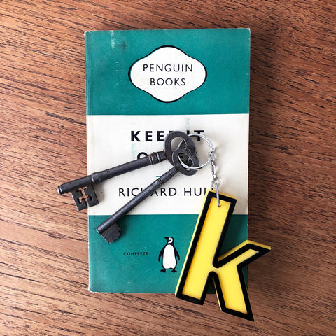 Reclaimed Letter Keyrings - Banded Perspex